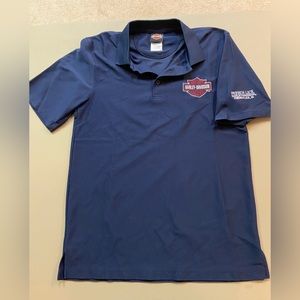Harley-Davidson polo shirt.